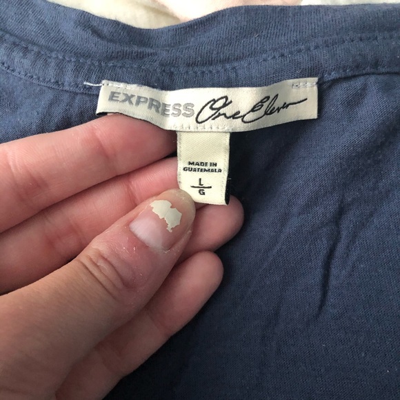 Bring on The Bubbly t-shirt blouse navy size L - Picture 3 of 5